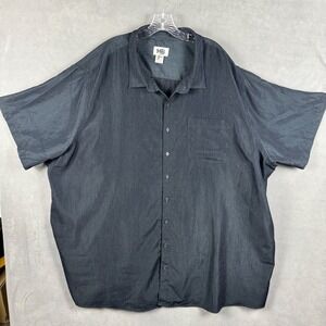 Harbor Bay HB Mens Shirt 5XLT Black Lightweight‎ Long Sleeve